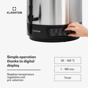 Digitalni pasterizator za zimnicu i tople napitke Klarstein Abbey 25L