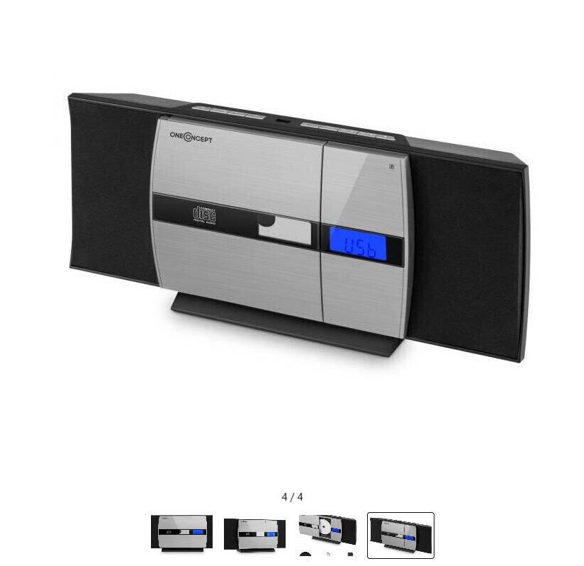 Stereo sistem oneConcept V-15-BT sa CD, Bluetooth, USB i FM radiom