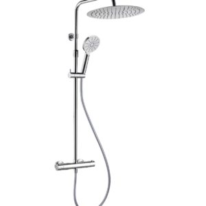 Termostatski tuš sistem sa rain shower glavom, hrom