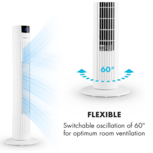 Toranjski ventilator 40W, 820 m³/h, daljinski i aroma difuzer Klarstein Skyscraper 2G