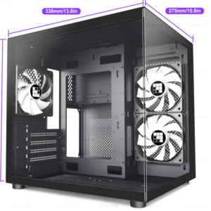 Gaming kućište sa 3 ARGB ventilatora i panoramskim staklom FOIFKIN F100 Micro-ATX