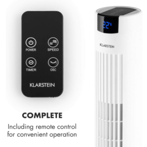Toranjski ventilator 40W, 820 m³/h, daljinski i aroma difuzer Klarstein Skyscraper 2G