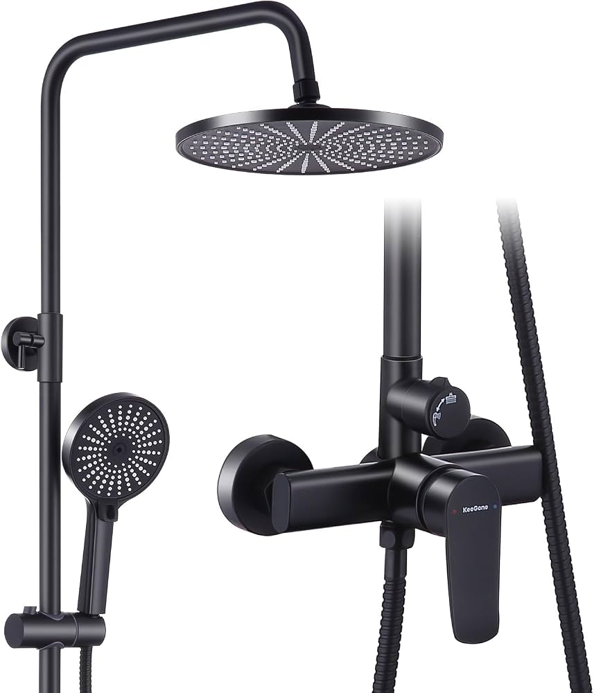 KEO GANO BLACK RAIN SHOWER SYSTEM